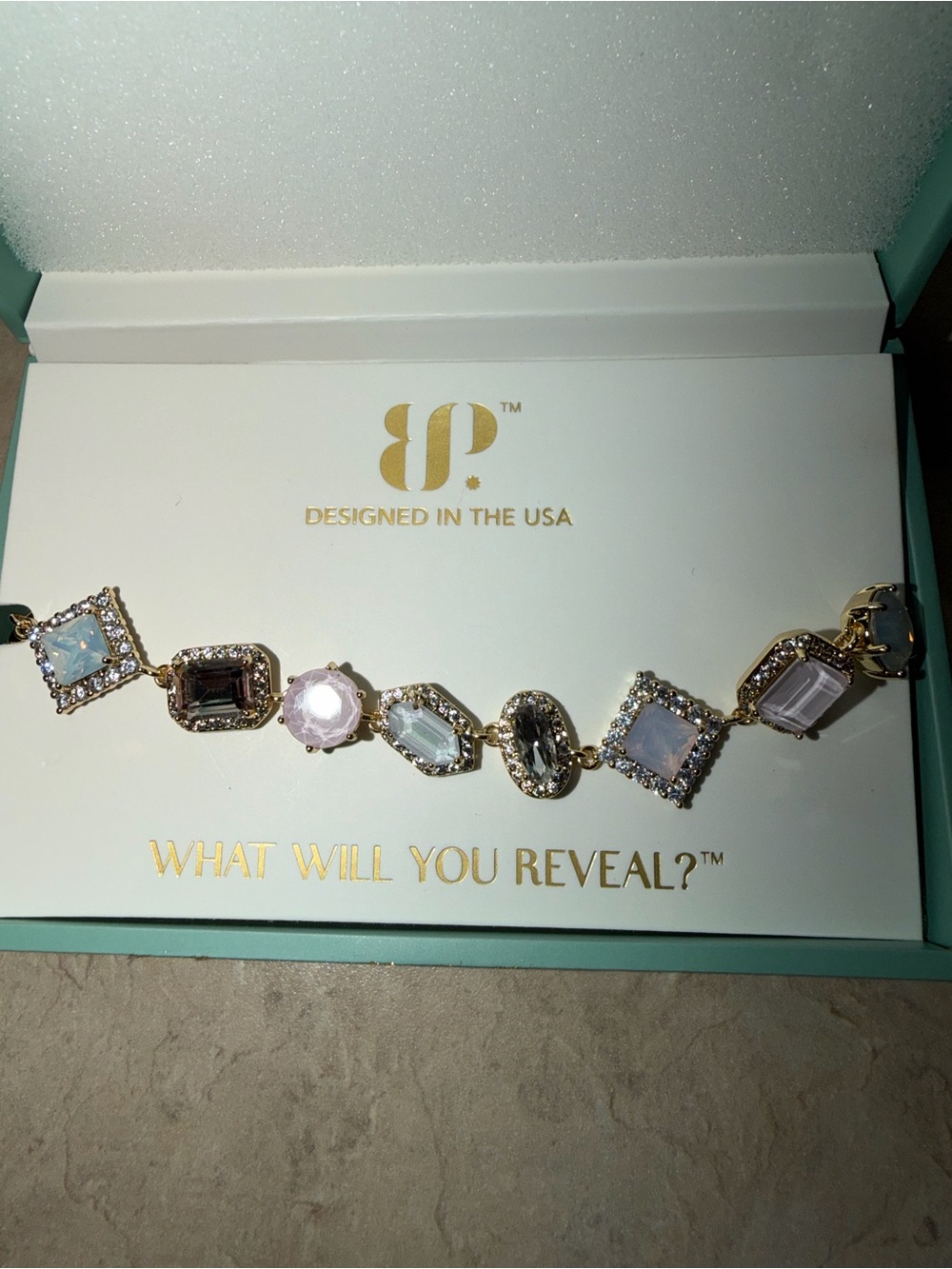 Bomb Party Summer Jewel Candy Bracelet 
-Luxe Latitude Desert Oasis on Gold - Picture 3 of 7